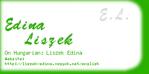 edina liszek business card